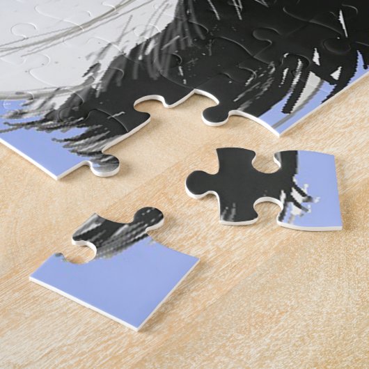 Puzzle Collie frontière noire et blanche (Côté)