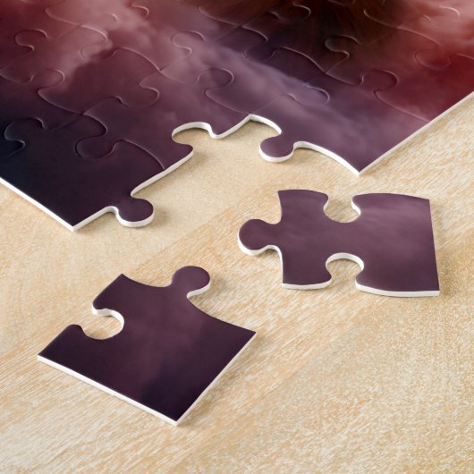 Puzzle Collie rugueuse avec Arrière - plan d'espace cloud (Côté)
