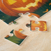 Puzzle Collies frontalières Chiens Citrouille Halloween D (Côté)