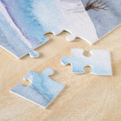 Puzzle Collines, maisons : aquarelle paysage (Côté)