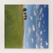 Puzzle Collines vertes avec ciel bleu au-dessus de la nat (Horizontal)
