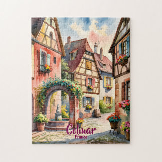 Puzzle Colmar France Alsace Aquarelle Voyage Texte person