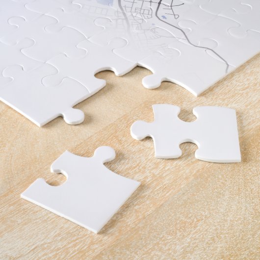 Puzzle Cologne Deuschland City Map Voyage Simple Minimal (Côté)