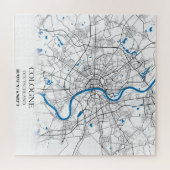 Puzzle Cologne Deuschland City Map Voyage Simple Minimal (Horizontal)