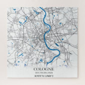 Puzzle Cologne Deuschland City Map Voyage Simple Minimal (Vertical)