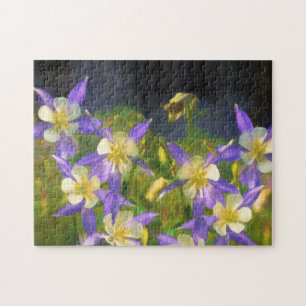 Puzzle Colorado Blue Columbine Peinture - Art original