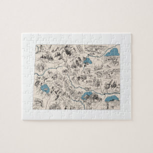 Puzzle Colorado Formé Carte Vintage Image