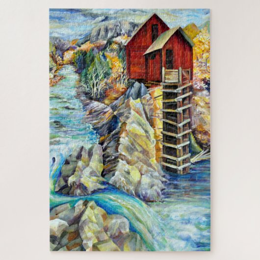 Puzzle Colorado Rocky Mountains River Crystal Mill (Vertical)