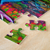 Puzzle Coloré Abstrait Cartoon Barn Rooster (Côté)