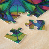 Puzzle Coloré Abstrait en mosaïque verre - difficile (Côté)