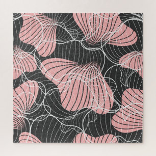 Puzzle Coloré abstrait, motif artistique transparent.