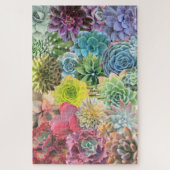 Puzzle coloré arc-en-ciel Succulent (Vertical)