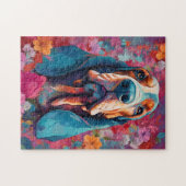 Puzzle Coloré Basset Hound (Horizontal)