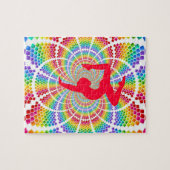 Puzzle coloré de gymnastique pour les filles. (Horizontal)