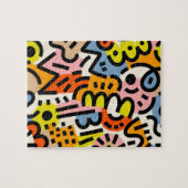 Puzzle Coloré Memphis sans couture motif VII (Horizontal)