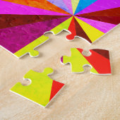 Puzzle Coloré Moderne Géométrique Multicolore | Monogramm (Côté)