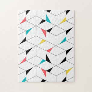 Puzzle Coloré, moderne, joyeux, des cubes heureux tendanc