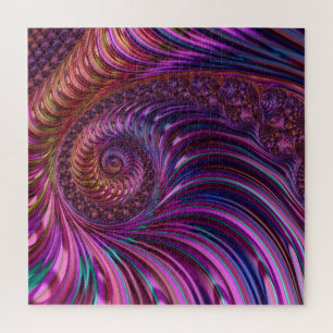Puzzle Coloré Super Trippy Funky Spiral Fractal Art