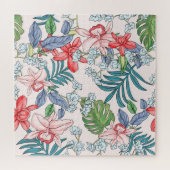 Puzzle Coloré Tropical Jungle sans fil Imprimer (Horizontal)