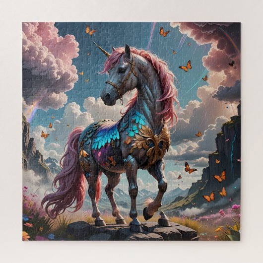 Puzzle coloré Unicorn (Vertical)