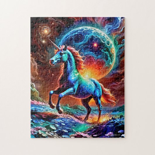 Puzzle coloré Unicorn (Vertical)