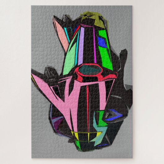 Puzzle Colored cadillac (Vertical)