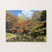 Puzzle Colored Maple Trees by Pond (Horizontal)