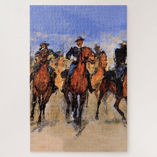 Puzzle Colored Troops to the Rescue by Frederic Remington (Vertical)