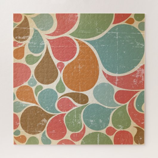 Puzzle Colorés : Motif rétro Abstrait. (Horizontal)