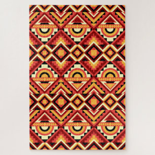 Puzzle Colorful Abstract Geometric Kaleidoscope Pattern