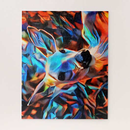 Puzzle Colorful Abstrait Deer Difficile Difficulté (Vertical)