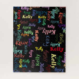 Puzzle Colorful Black Fun Difficile Difficile Monogrammé
