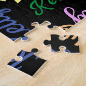Puzzle Colorful Black Fun Difficile Difficile Monogrammé (Côté)