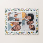 Puzzle Colorful Botanical Three Photo Collage (Horizontal)