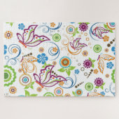 Puzzle Colorful Butterflies and Flowers (Horizontal)