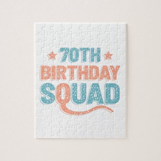 Puzzle Colorful Distressed 70e anniversaire (Vertical)