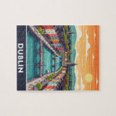 Puzzle Colorful Dublin Cityscape – River Liffey & Bridges (Horizontal)