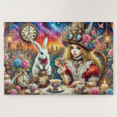 Puzzle Colorful Fairytale Tea Time Alice In Wonderland (Horizontal)