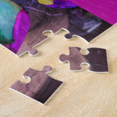 Puzzle Colorful Floral Monogram Difficulté Hard Pretty (Côté)