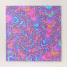 Colorful Fluorescent Trippy Fractal Spiral