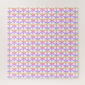 Puzzle Colorful Geometric Pattern on White (Vertical)