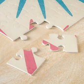 Puzzle Colorful Mid Century Starburst Pattern (Côté)