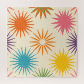 Puzzle Colorful Mid Century Starburst Pattern (Horizontal)