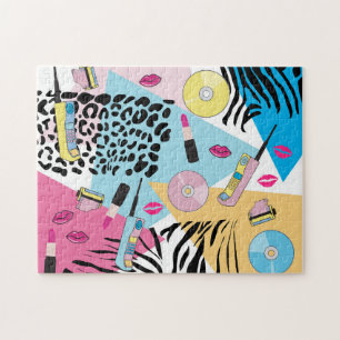 Puzzle Colorful Retro 1990's Nineties Motif