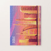 Puzzle Colorful sunny skyline illustration of Dubai, (Vertical)