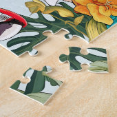 Puzzle Colorful Tropical Rouge & Bleu Macaw difficile (Côté)