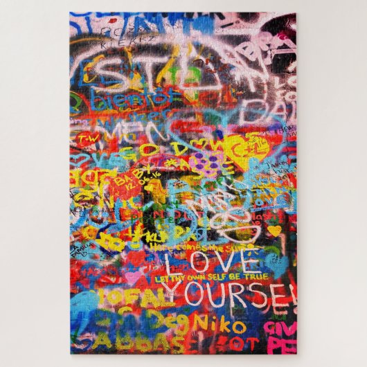 Puzzle Colorful Typographic Graffiti Street Art (Vertical)