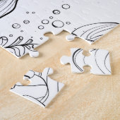Puzzle Coloriage Océan Sirène Mignonne (Côté)