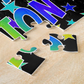 Puzzle "COLTON" Prénom, Amusant "HEUREUX ANNIVERSAIRE" (Côté)