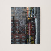 Puzzle Columbus Avenue Upper West Side New York Snow NYC (Vertical)